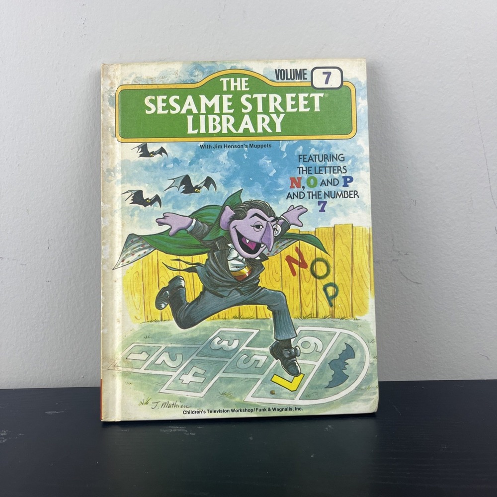 The Sesame Street Library Vol 7 Funk & Wagnalls Hardcover Letters N O P Number 7